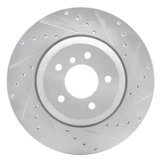 R1 Concepts EDZ-31064R Brake Rotor Drilled and Slotted Silver